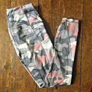Reebok Camo Leggings Pink & Gray Size XS